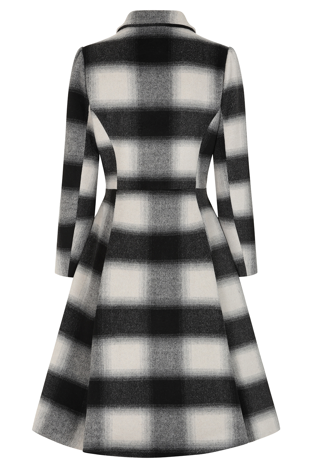 Lenora Check Swing Coat in Extended Sizing